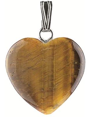 Hanger hart 20mm tijgeroog