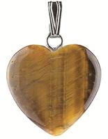 Hanger hart 20mm tijgeroog - thumbnail