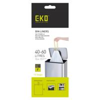 Afvalzak EKO MDPE type F met trekband 64x75cm 40-60L wit rol à 12 stuks - thumbnail
