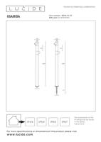Lucide IBAMBA - Sokkellamp - LED - 2x6W 3000K - IP65 - Zwart - thumbnail