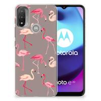 Motorola Moto E20 | E40 | TPU Hoesje | Flamingo - thumbnail