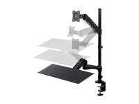 Monoprice Hoogte Klem voor bureau Articulating Keyboard + Monitor Stand (26 inch) Zwart - thumbnail