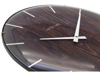 NeXtime ne-3249 wandklok edge-wood-dome dia 35cm kunststof licht bruin - thumbnail