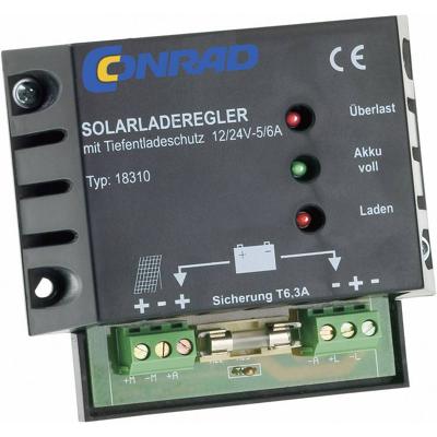 18310 Laadregelaar voor zonne-energie PWM 12 V, 24 V 6 A 18310 Laadregelaar voor zonne-energie PWM 12 V, 24 V 6 A
