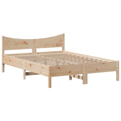 Bedframe zonder matras massief grenenhout 140x190 cm