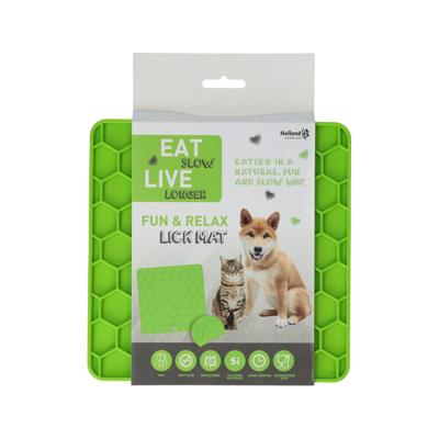 Eat Slow Live Longer Lick Mat Honeycomb Groen