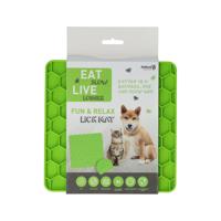 Eat Slow Live Longer Lick Mat Honeycomb Groen - thumbnail