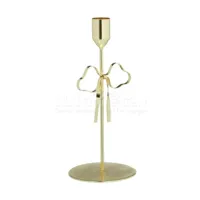 Kandelaar Metaal Strik Goud 20,6cm - thumbnail