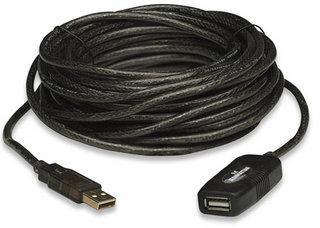 Manhattan 150248 USB-kabel USB 2.0 USB-A stekker, USB-A bus 10.00 m Zwart Manhattan 150248 USB-kabel USB 2.0 USB-A stekker, USB-A bus 10.00 m Zwart