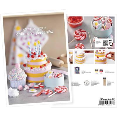 Creativ Company Ansichtkaart, boetseren, taarten en snoepjes, a5, vel 14,8x21 cm, 1 stuk