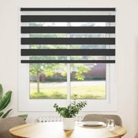 VidaXL Zebra rolgordijn 130x150 cm stofbreedte 125,9 cm zwart - thumbnail