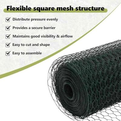 VidaXL Hexagon hek groen 1,4 x 50 m pvc