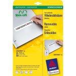 Avery afneembare witte etiketten Stick & Lift