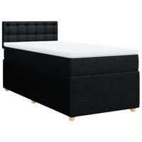 Boxspring met matras stof zwart 80x200 cm - thumbnail