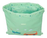 Rugtas met Koordjes Safta Coches Groen 26 x 34 x 1 cm - thumbnail