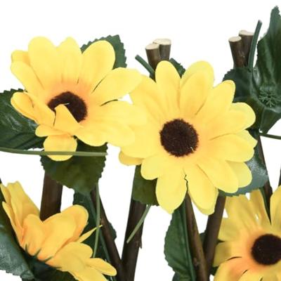 Kunstplant klimop op latwerk 5 st uittrekbaar 180x60 cm geel