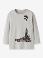 T-shirt voor jongens met borstzak NAME IT groengrijs - thumbnail