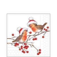 Ambiente servetten 25cm christmas robins - thumbnail
