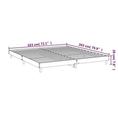Bedframe zonder matras 180x200 cm spaanplaat zwart