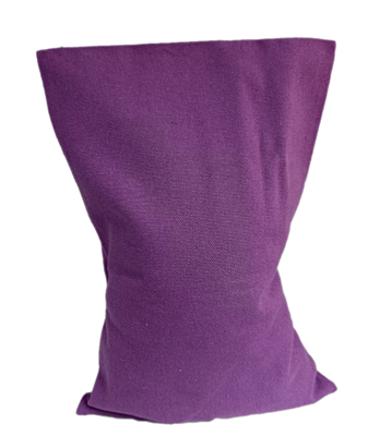 Ecologisch Kersenpitkussen 30x20 cm met wasbaar hoesje (Kleur: Paars)