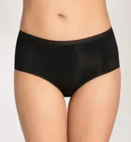 Dames Heupslip biologisch katoen - Zwart en wit dames midi slip - katoenen ondergoed dames - 38 | Dames slip - Onderbroek - Ondergoed - 38 - - 38 - - thumbnail