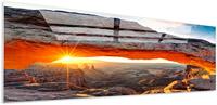 Acrylglas Schilderij - Rots zon - 90x60cm - thumbnail