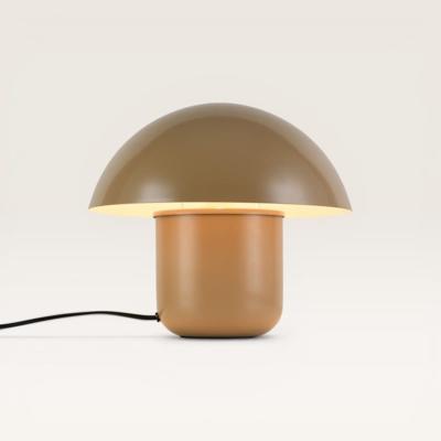 Tafellamp Javera maronne - Bruine paddenstoel lamp van metaal voor binnen - Zonder lichtbron