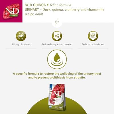 FARMINA N&D CAT QUINOA URINARY DUCK 5 KG