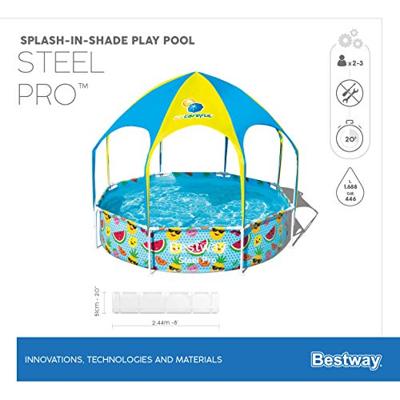 Bestway kinderzwembad steel pro uv careful bovengronds 244x51 cm - thumbnail