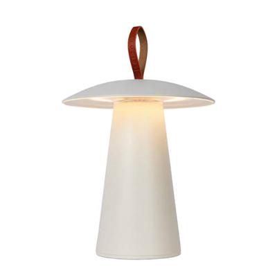 Lucide LA DONNA - Oplaadbare Tafellamp Binnen/Buiten - Accu/Batterij - Ø 19,7 cm - LED 3 StepDim - 1x2W 2700K - IP54 - Wit