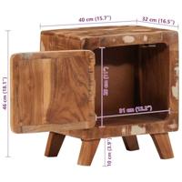 Nachtkastje 40x32x46 cm massief gerecycled hout - thumbnail