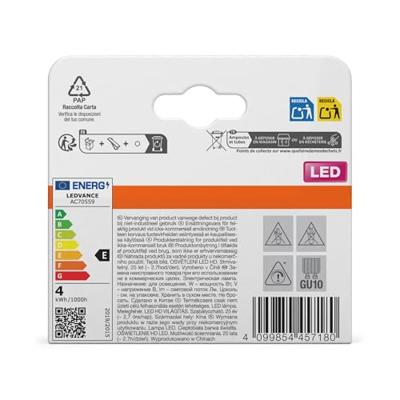 OSRAM HOMELIGHTING 4099854457180 LED-reflectorlamp-lamp Energielabel E (A - G) GU10 3.7 W Warmwit (Ø x h) 50.00 mm x 50.00 mm 2 stuk(s) OSRAM HOMELIGHTING 4099854457180 LED-reflectorlamp-lamp Energielabel E (A - G) GU10 3.7 W Warmwit (Ø x h) 50.00 mm x 50.00 mm 2 stuk(s)