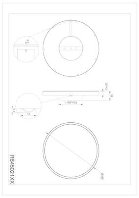 Trio Ronde plafonniereRotonda wit - R64502131