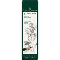 Potlood Faber-Castell 9000 6 hardheden in blik | 10 stuks - thumbnail