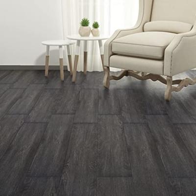 Vloerplanken niet-zelfklevend 5,26 m 2 mm PVC zwart en wit