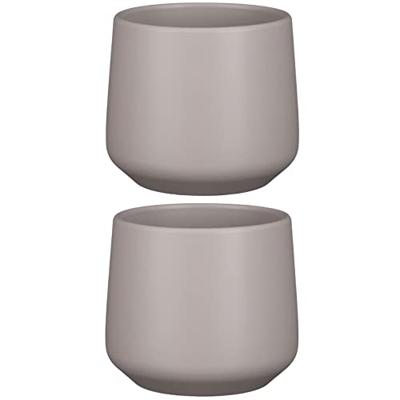 Pot amber d15.5h14cm taupe mat