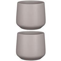 Pot amber d15.5h14cm taupe mat - thumbnail