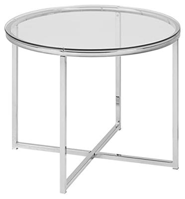 Ronde Bijzettafel 'Lykke' 55cm, kleur Transparant