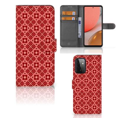 Samsung Galaxy A72 | Telefoon Hoesje | Batik Rood Samsung Galaxy A72 | Telefoon Hoesje | Batik Rood