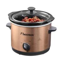 Bestron ASC150CO Slowcooker 1.5L Koper/Zwart - thumbnail