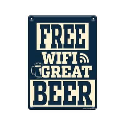 Paperdreams Tekstbord metaal - free wifi