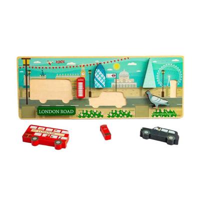 Bigjigs houten londen chunky puzzel, 8st. Bigjigs houten londen chunky puzzel, 8st.