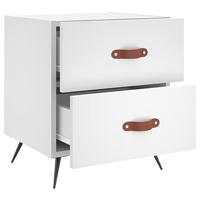 Nachtkastje 40x35x47,5 cm bewerkt hout wit - thumbnail