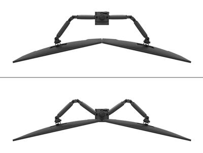 Neomounts ds60-600bl2 desk monitor arm, clamp/grommet, 10" - 32", 100 x 100 mm, height adjust, black