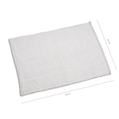 Wicotex anti-slip badmat braid 60x90 cm wit
