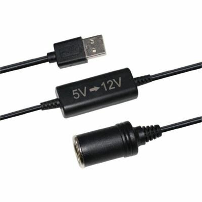 USB 5V naar 12V sigarettenaansteker-converter - HTC EQUIPMENT - 12W en 120cm kabel