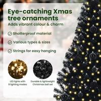 VidaXL Kunstmatig voorverlicht kerstboom met 150 led zwart 120 cm pvc - thumbnail