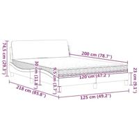 Bed met matras "Dover" stof taupe 120x200 cm - thumbnail