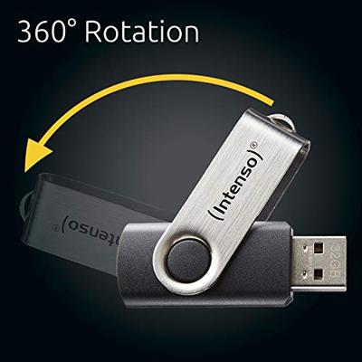 USB stick INTENSO Basic Line 32 GB Zwart Zilver 32 GB USB stick - thumbnail