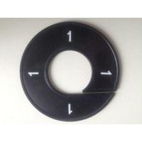 Maatring 9cm zwart/wit 1 - thumbnail